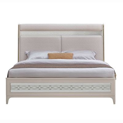 Portnoy 180x200 King Bed with LED - Ivory - With 2-Year Warranty